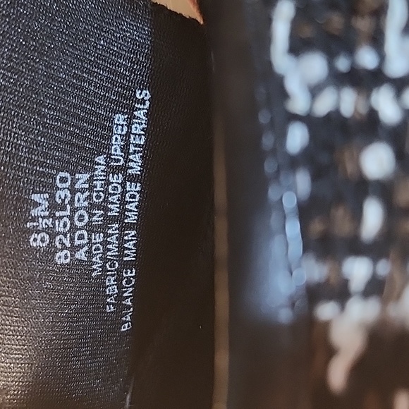 Life Stride "Adorn" Black/Brown/White Boulce Fabric Sling-back Heels, Size 8.5M - Picture 6 of 9